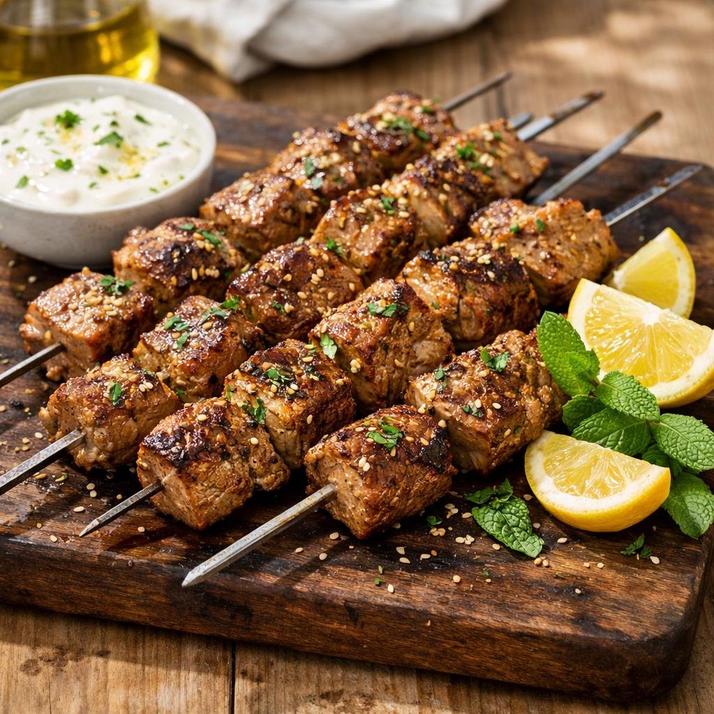 Brochettes de veau au zaatar