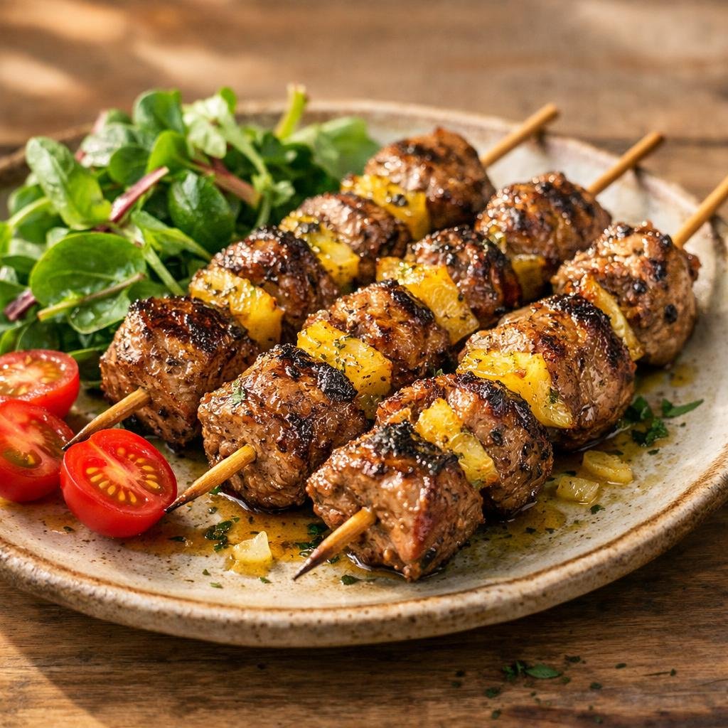 Brochettes de veau marinées