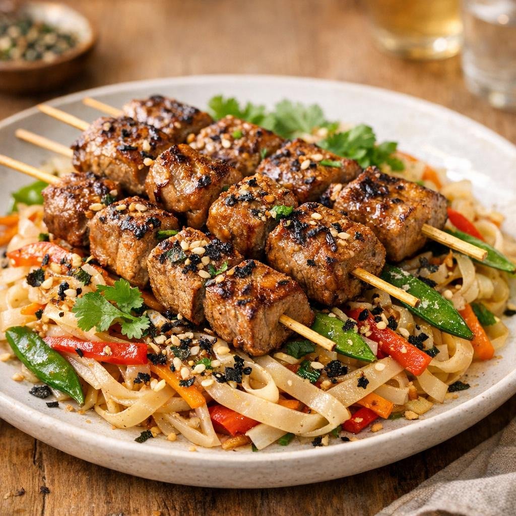 Brochettes de veau thaï