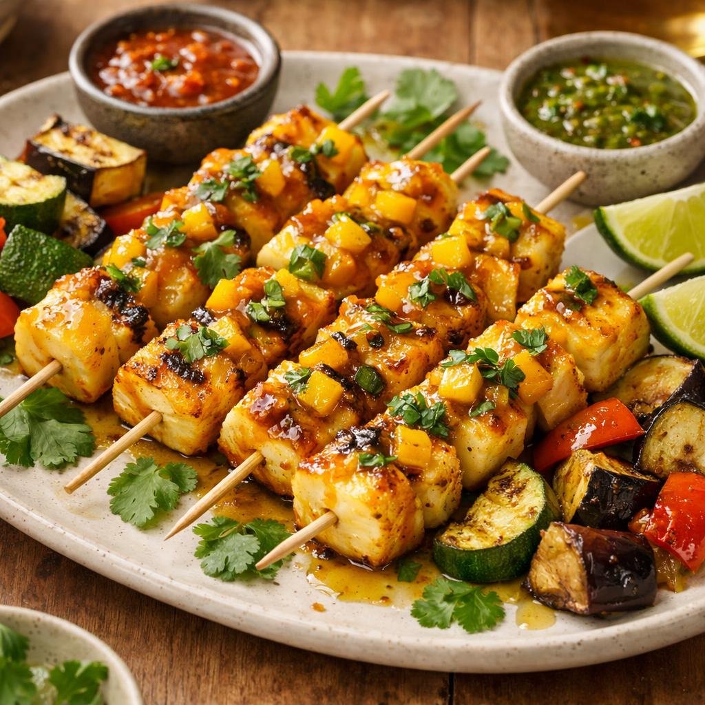 Brochettes d'halloumi