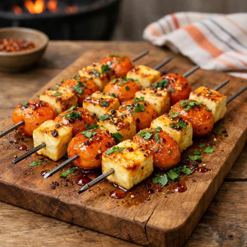 Brochettes halloumi chipotle
