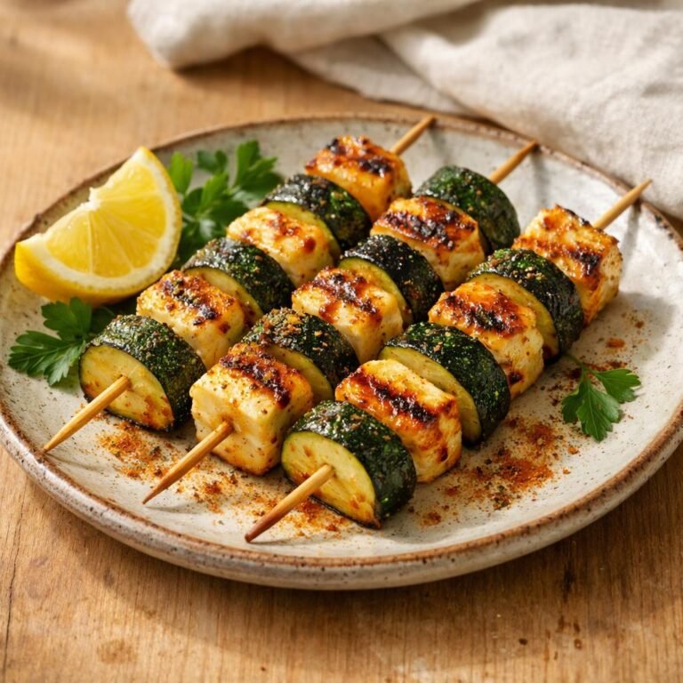 Brochettes halloumi paprika fumé