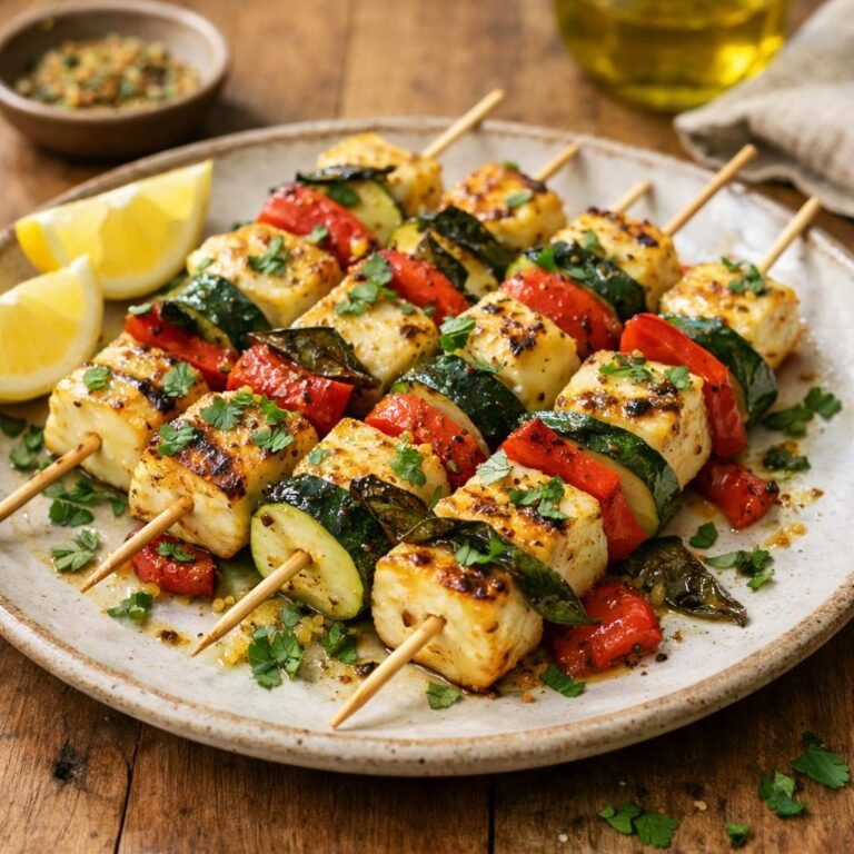 brochettes halloumi kaloupilé