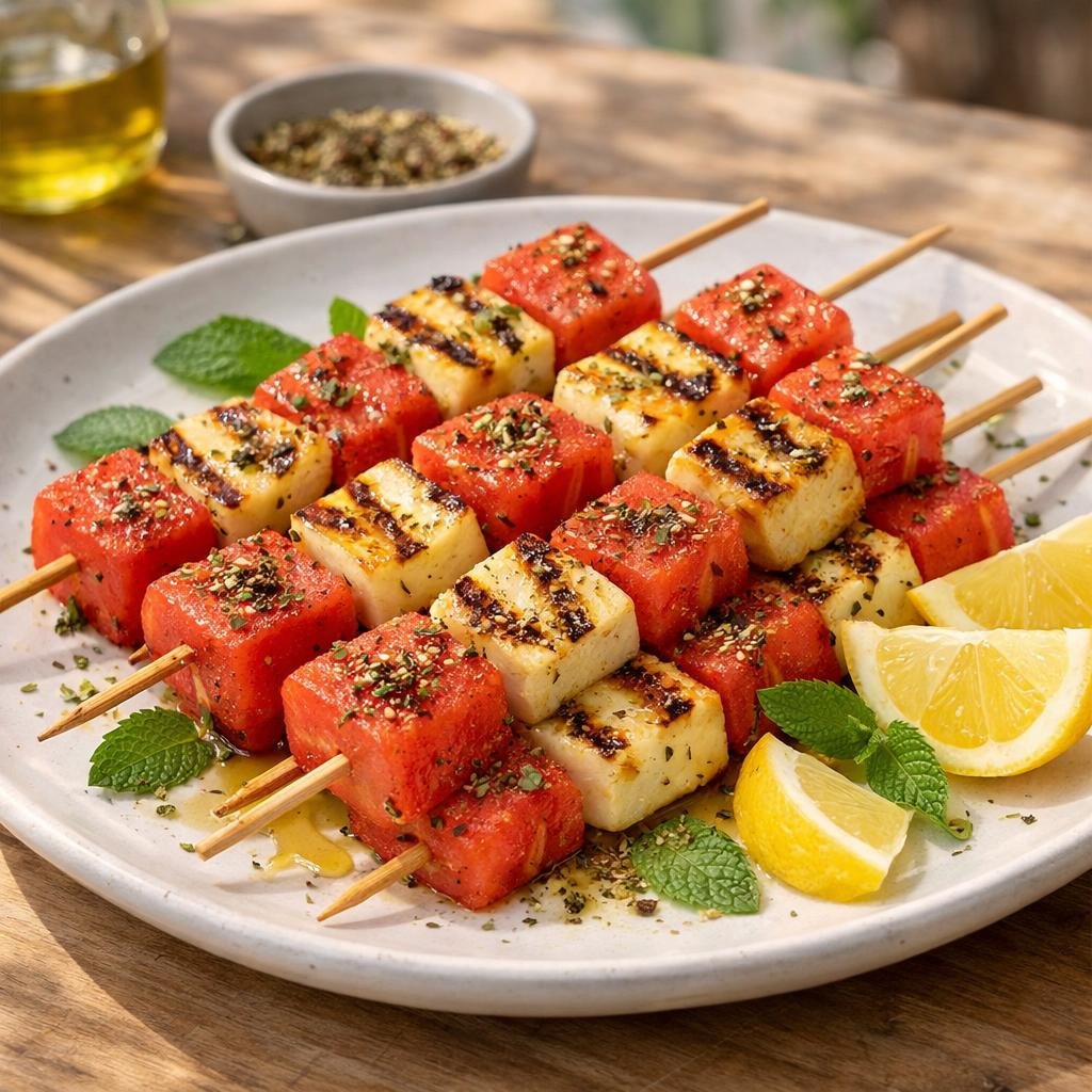 brochettes halloumi zaatar