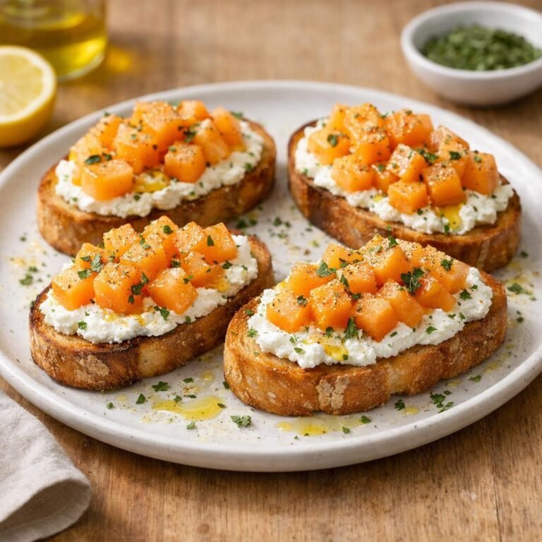 bruschettas melon ricotta