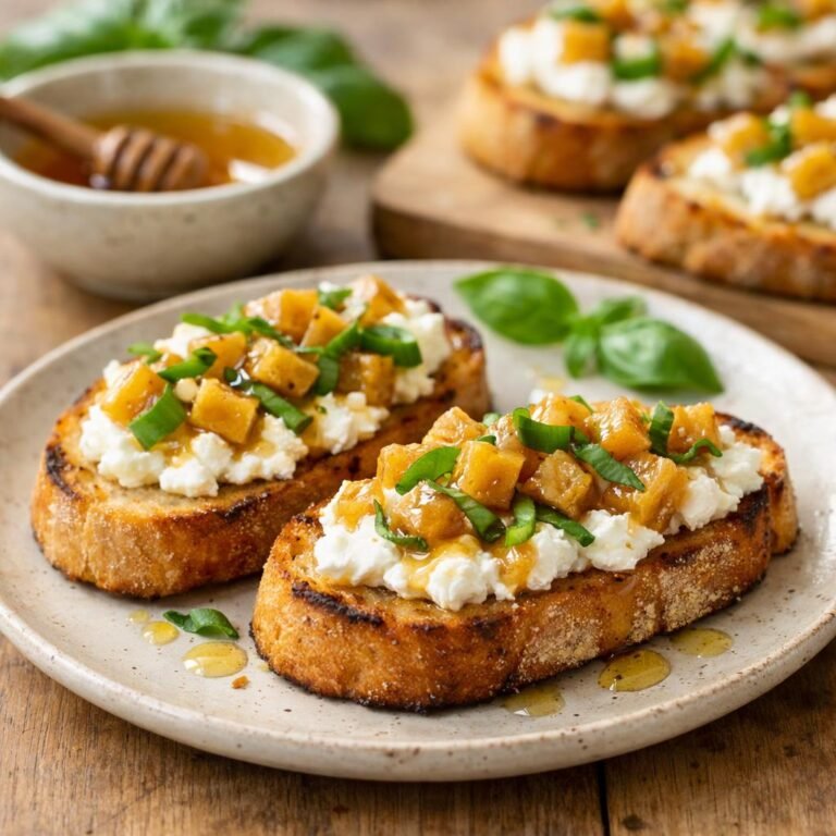bruschette chèvre bananes