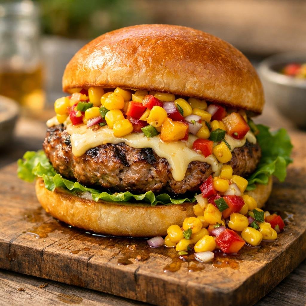 Burger de porc grillé
