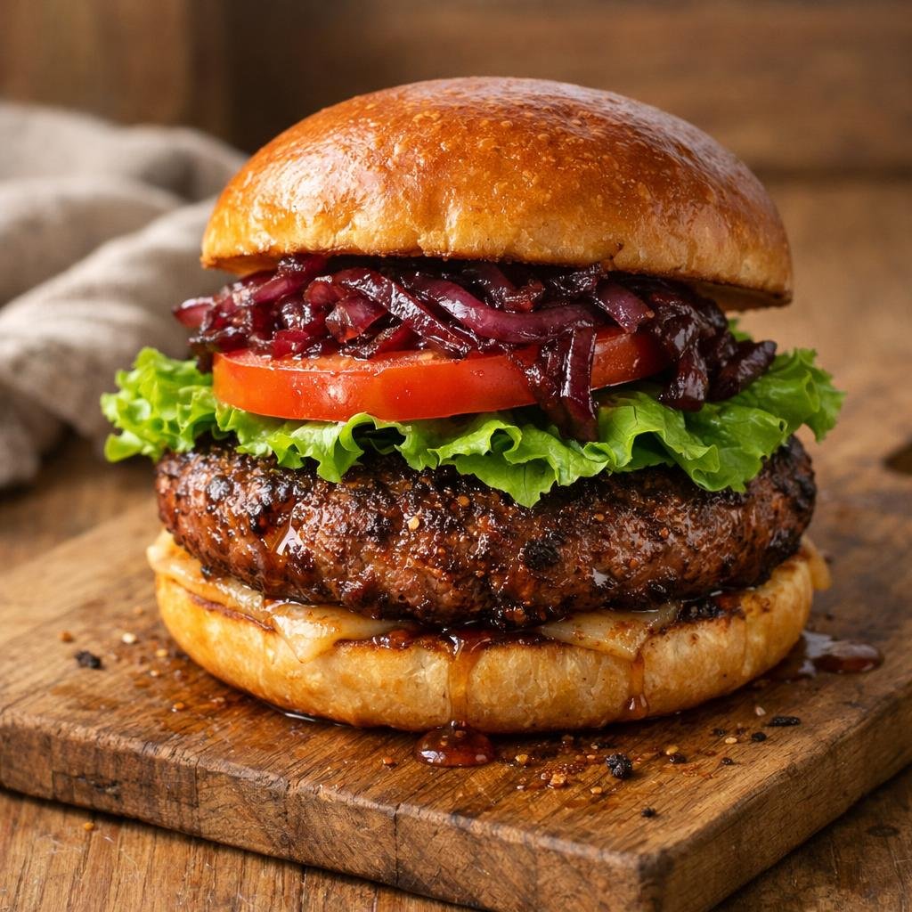Burgers bœuf rub barbecue