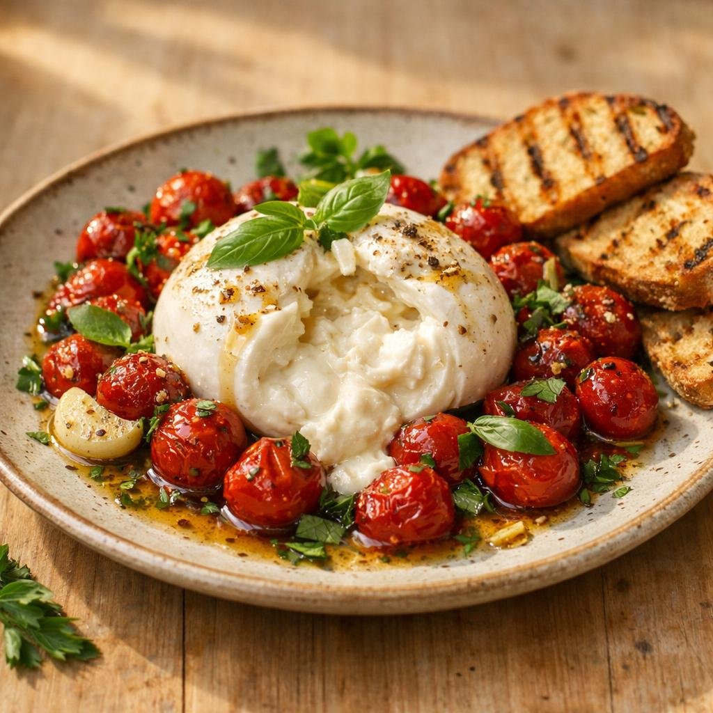 Burrata aux cèpes