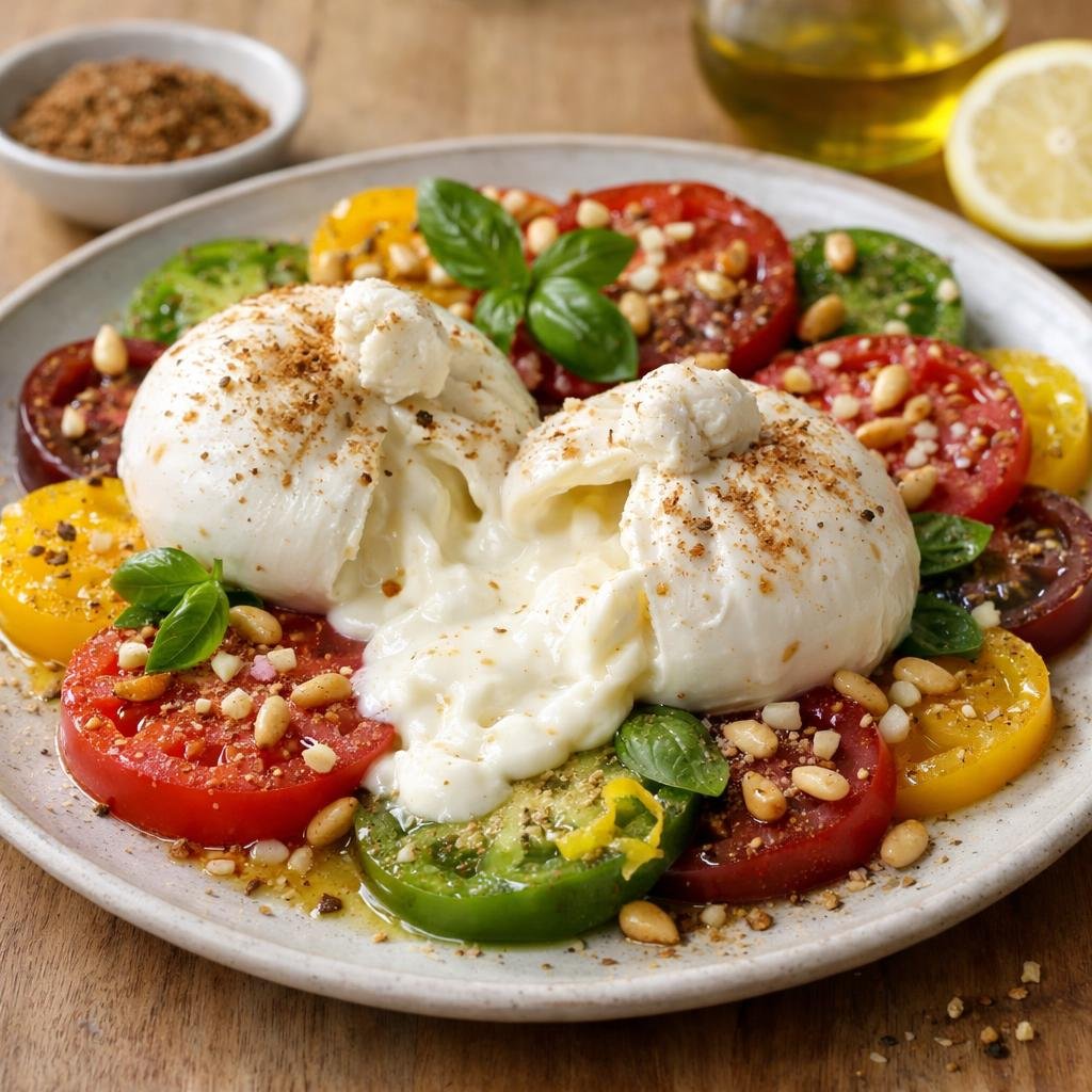 Burrata tomates spéculoos
