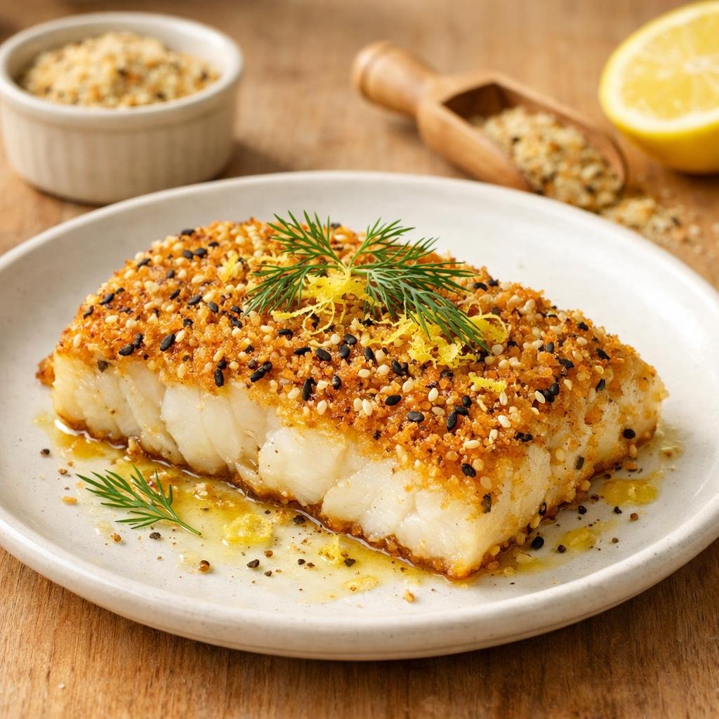 Cabillaud en croûte citronnée