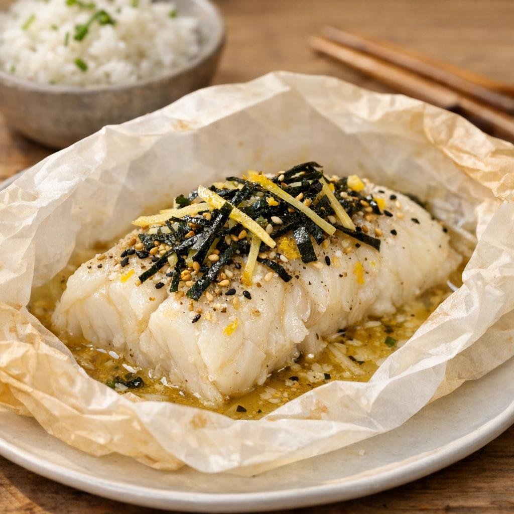 Cabillaud papillote iodé