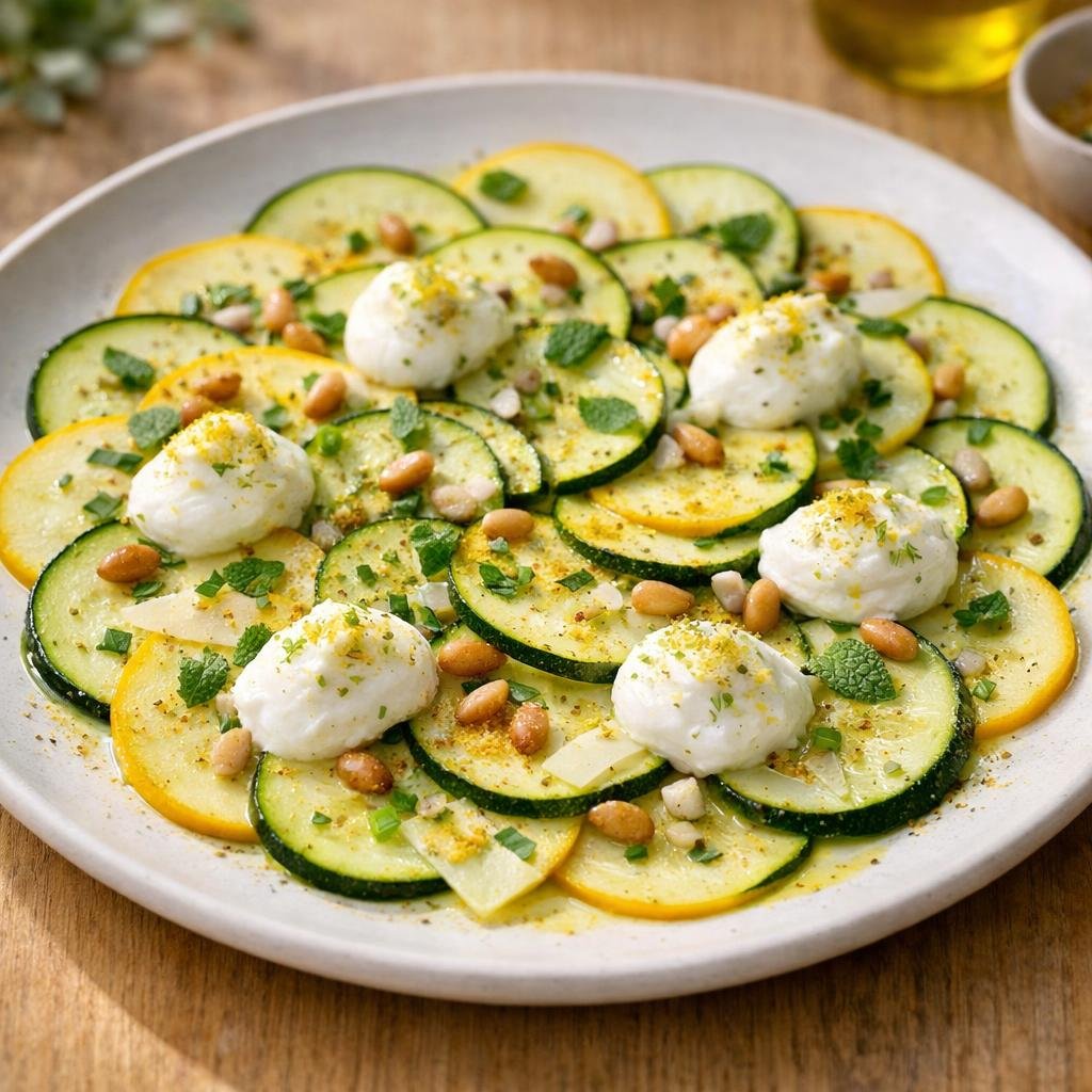Carpaccio de courgettes