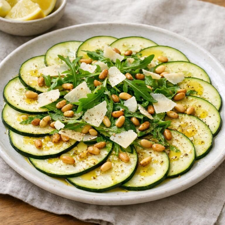 Carpaccio de courgettes