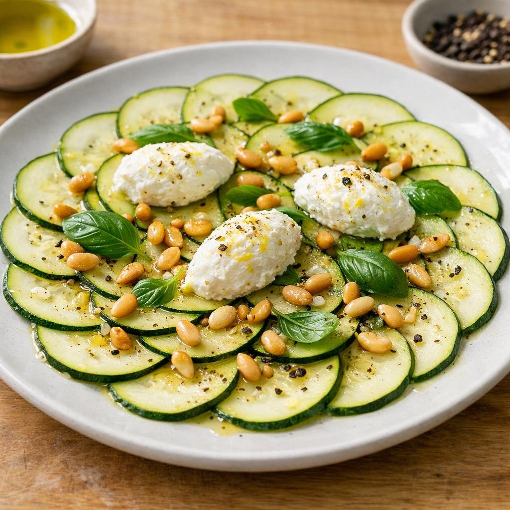 Carpaccio de courgettes