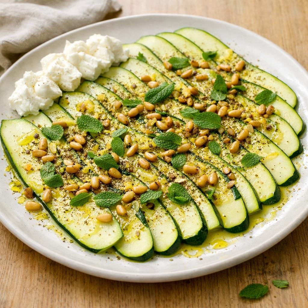 Carpaccio de courgettes zaatar