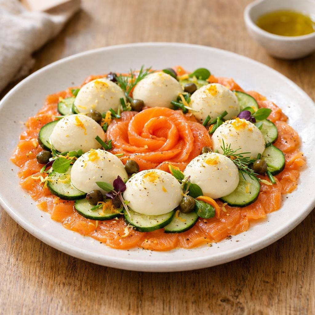 Carpaccio saumon tofu