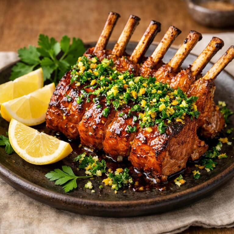 Carré d'agneau laqué
