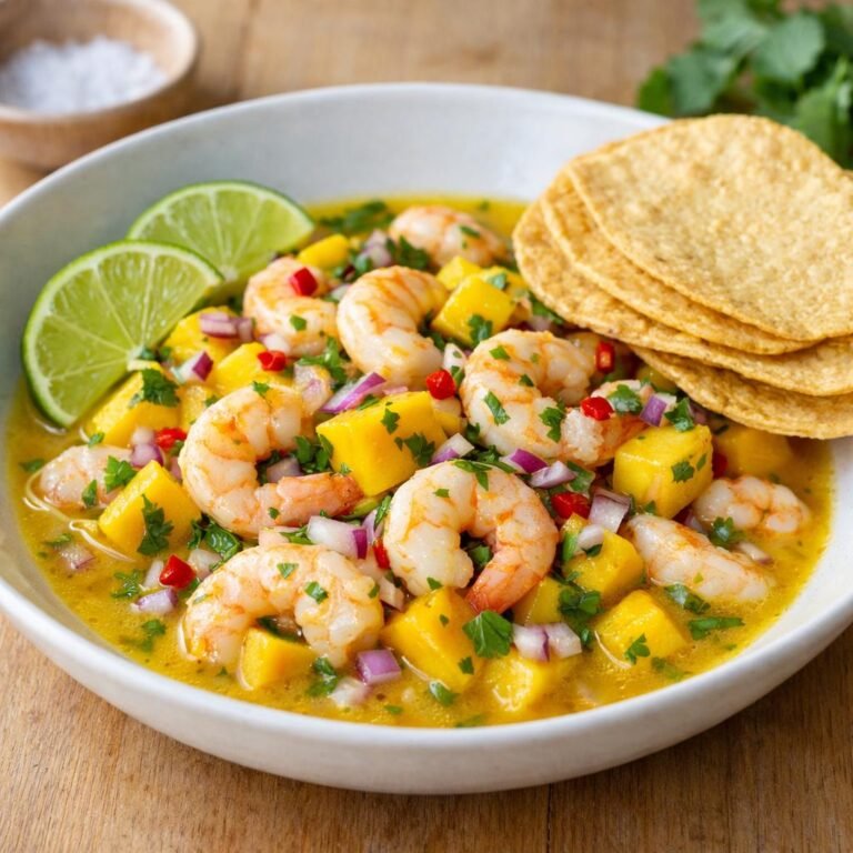 Ceviche crevettes mangue