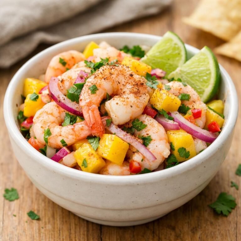 Ceviche crevettes mangue