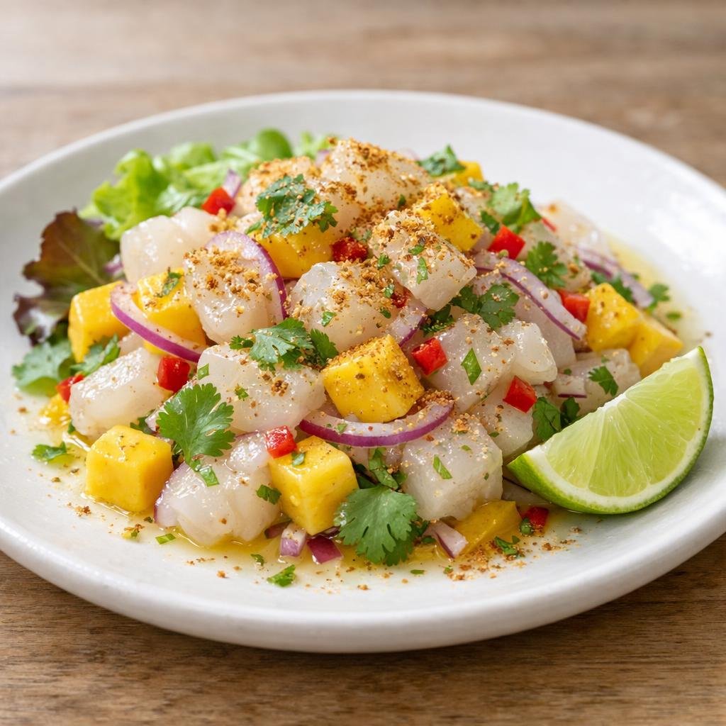 Ceviche daurade mangue