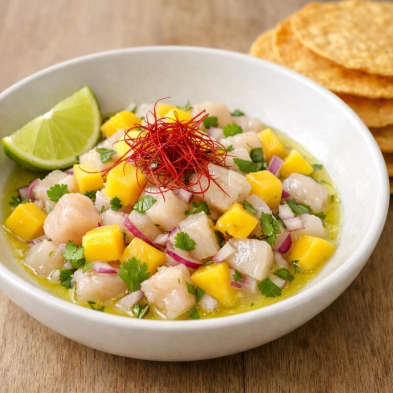 Ceviche daurade mangue