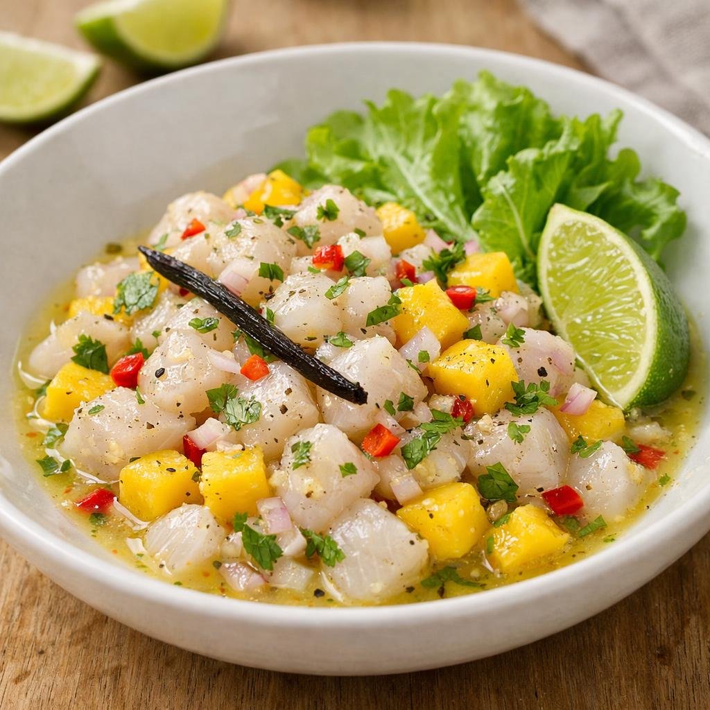 Ceviche de daurade vanille