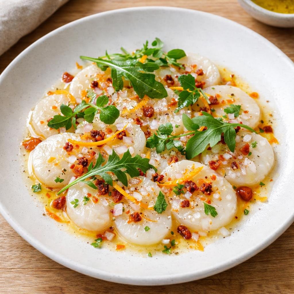 Ceviche Saint‑Jacques chorizo