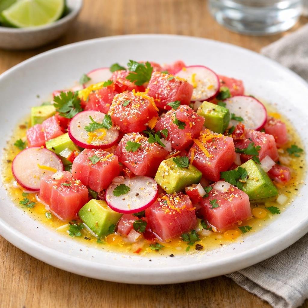 Ceviche de thon aux agrumes