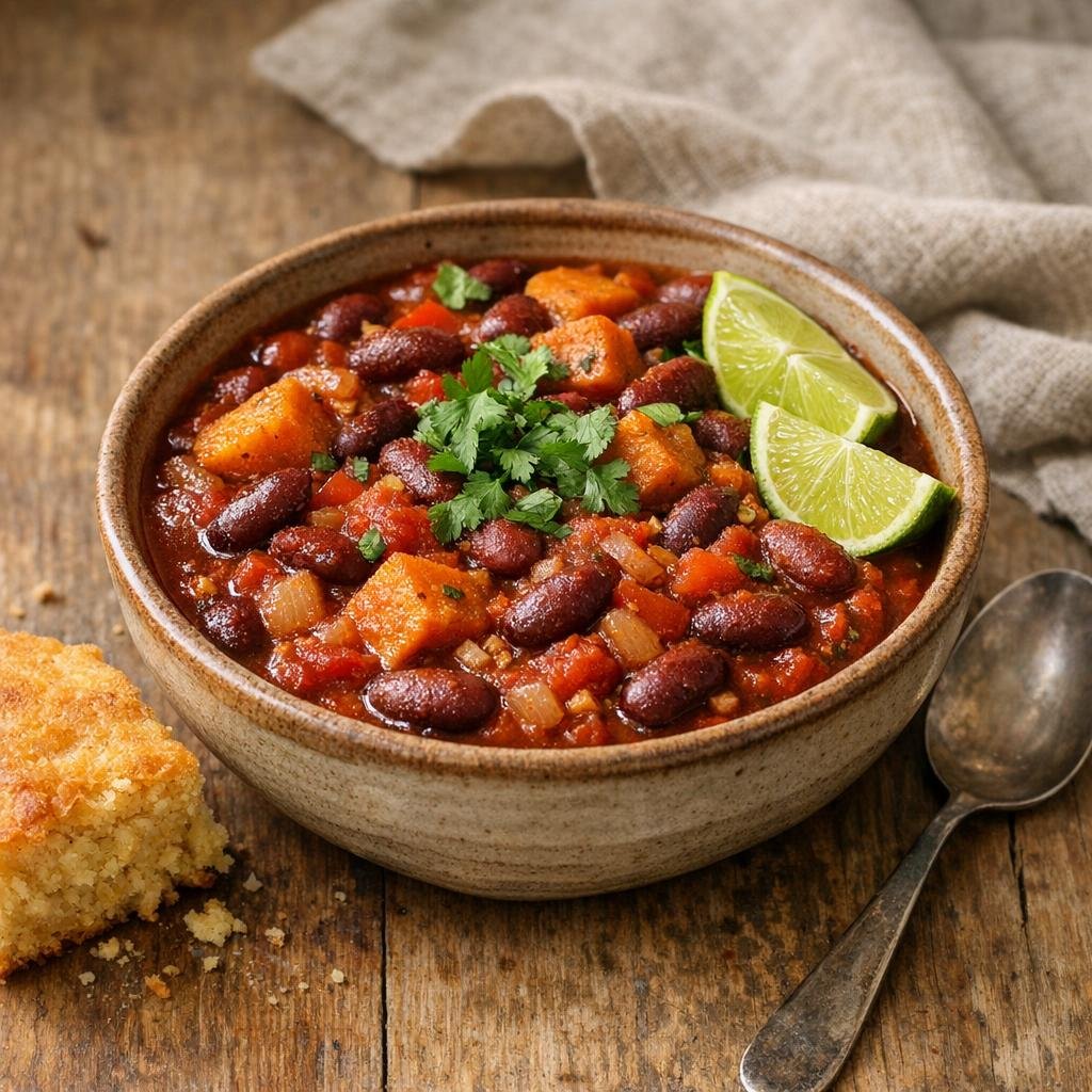 Chili végétarien doux au Piment Rouge du Nouveau Mexique avec Piment Rouge du Nouveau Mexique