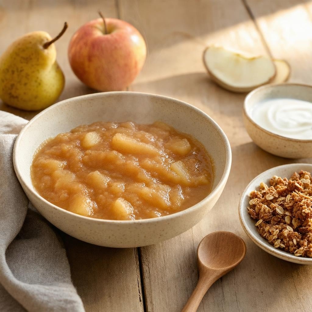 Compote pomme-poire aux épices avec Compote