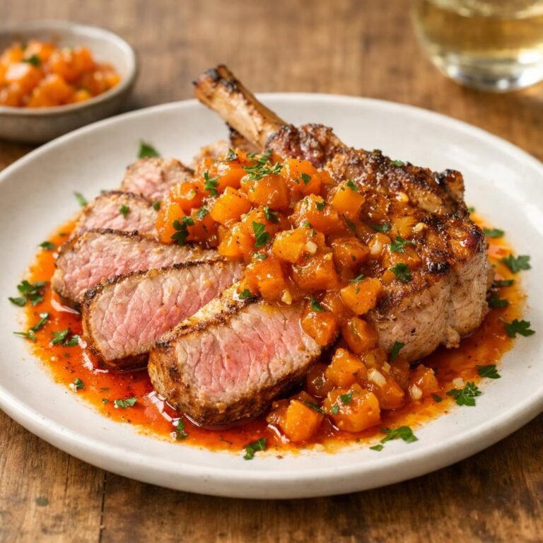 Côte de veau à l'annatto