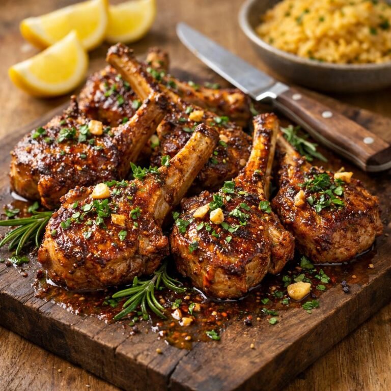 Côtelettes d'agneau au roucou