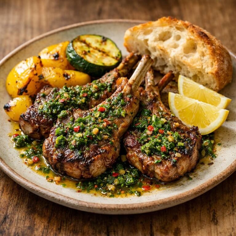Côtelettes d'agneau chimichurri