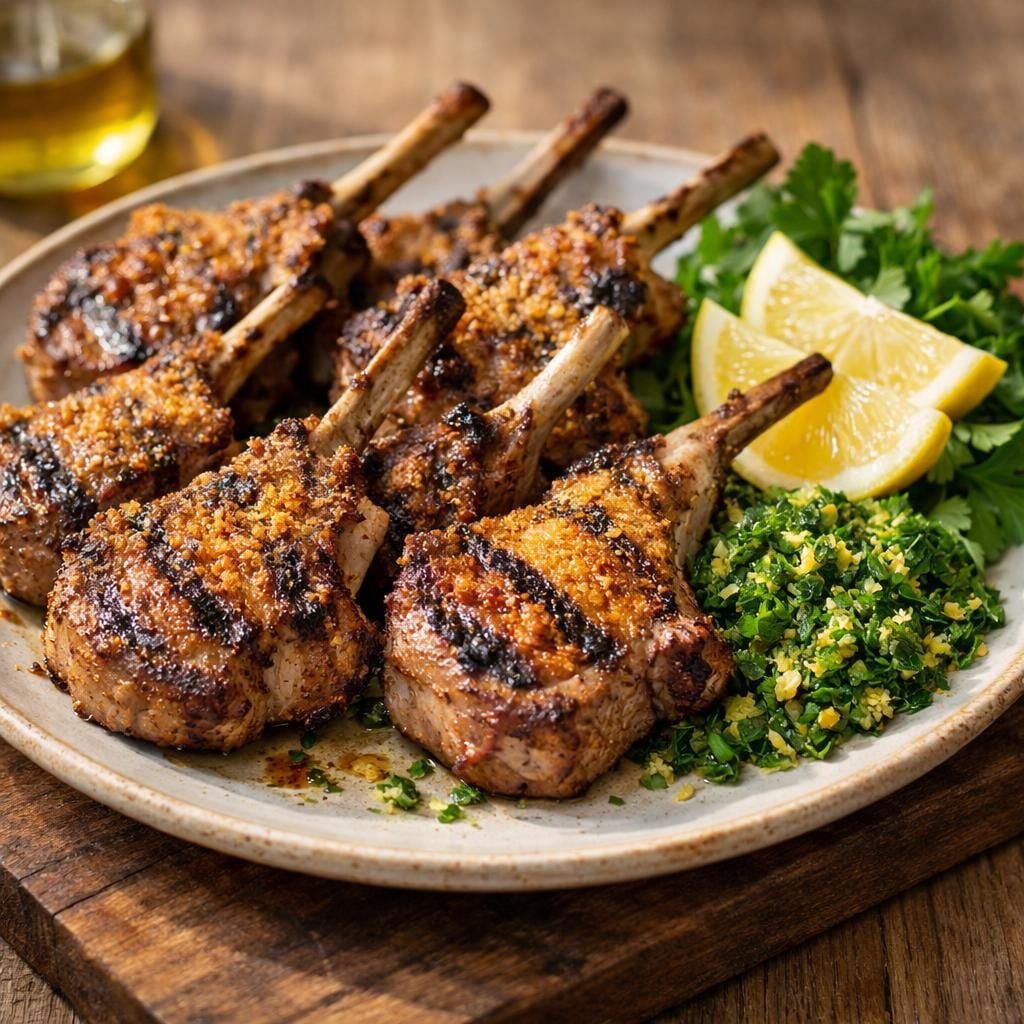 côtelettes d'agneau grillées