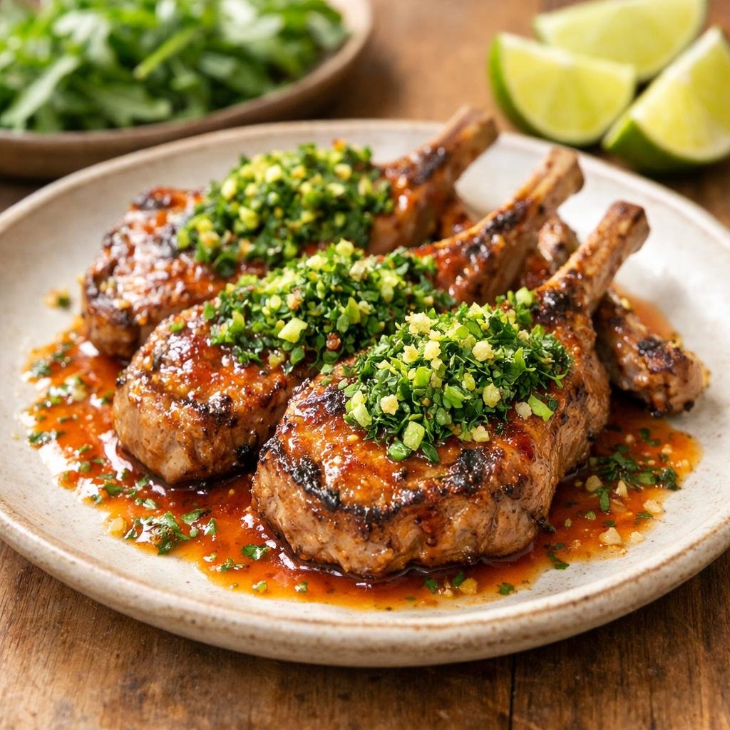 côtelettes d'agneau grillées