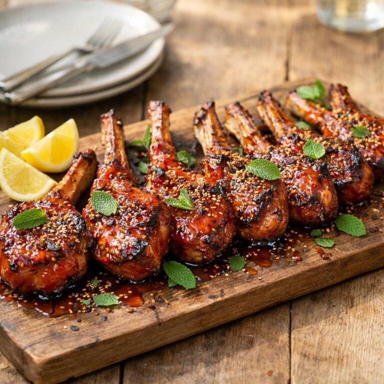 Côtelettes d'agneau laquées