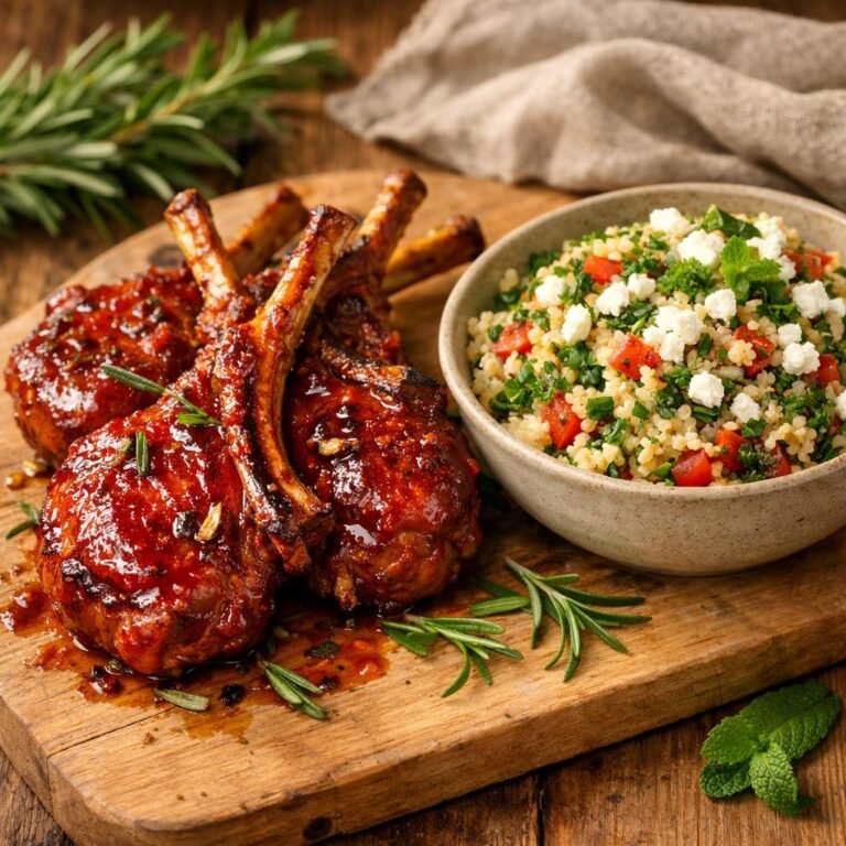 Côtelettes d'agneau laquées