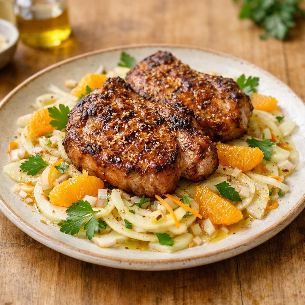 Côtelettes porc grillées