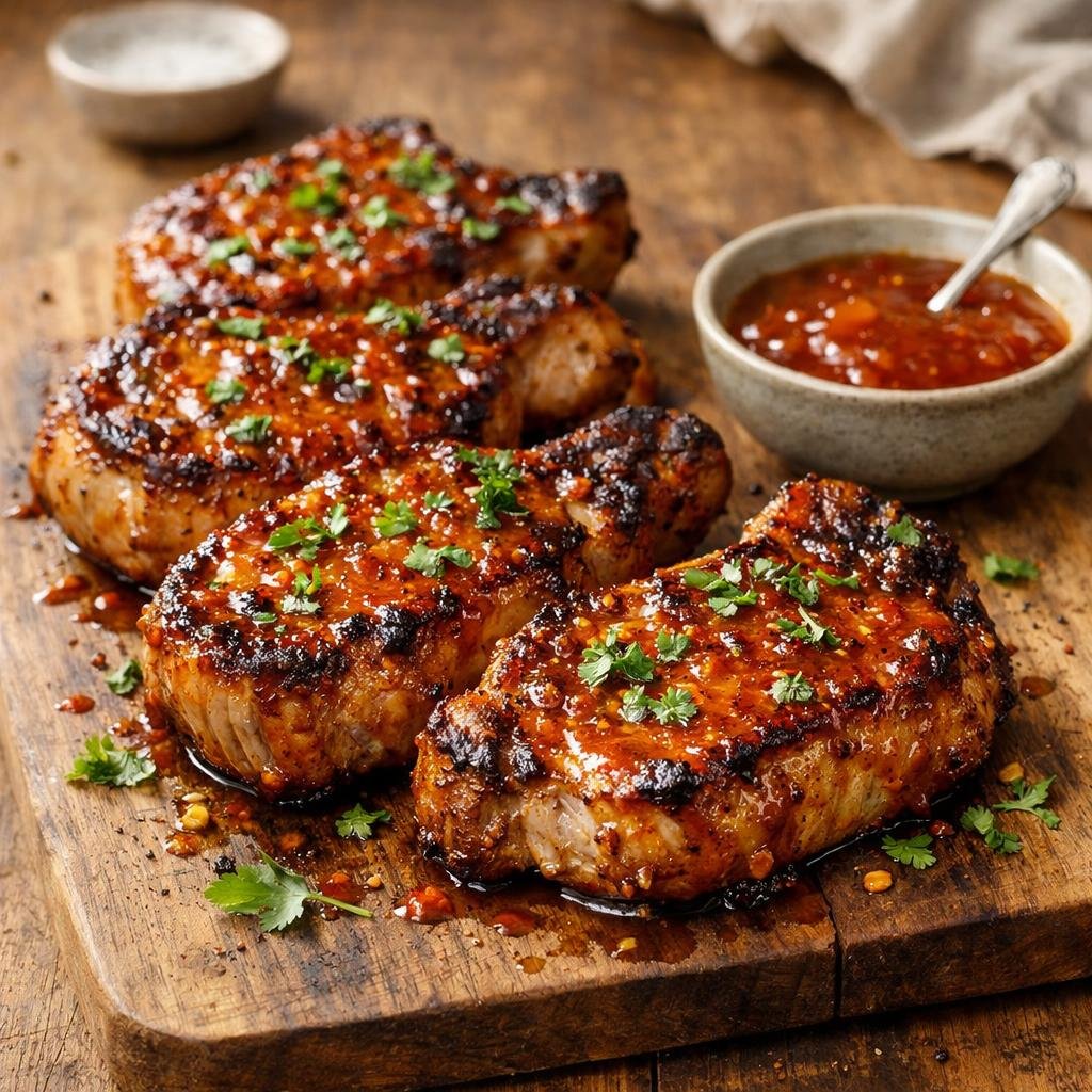 côtes de porc caramélisées