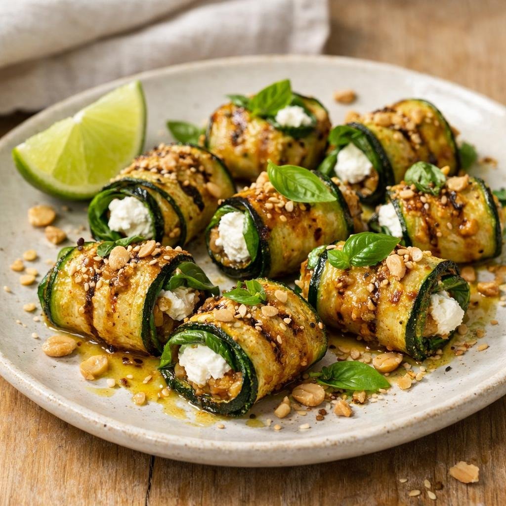 Courgettes grillées satay