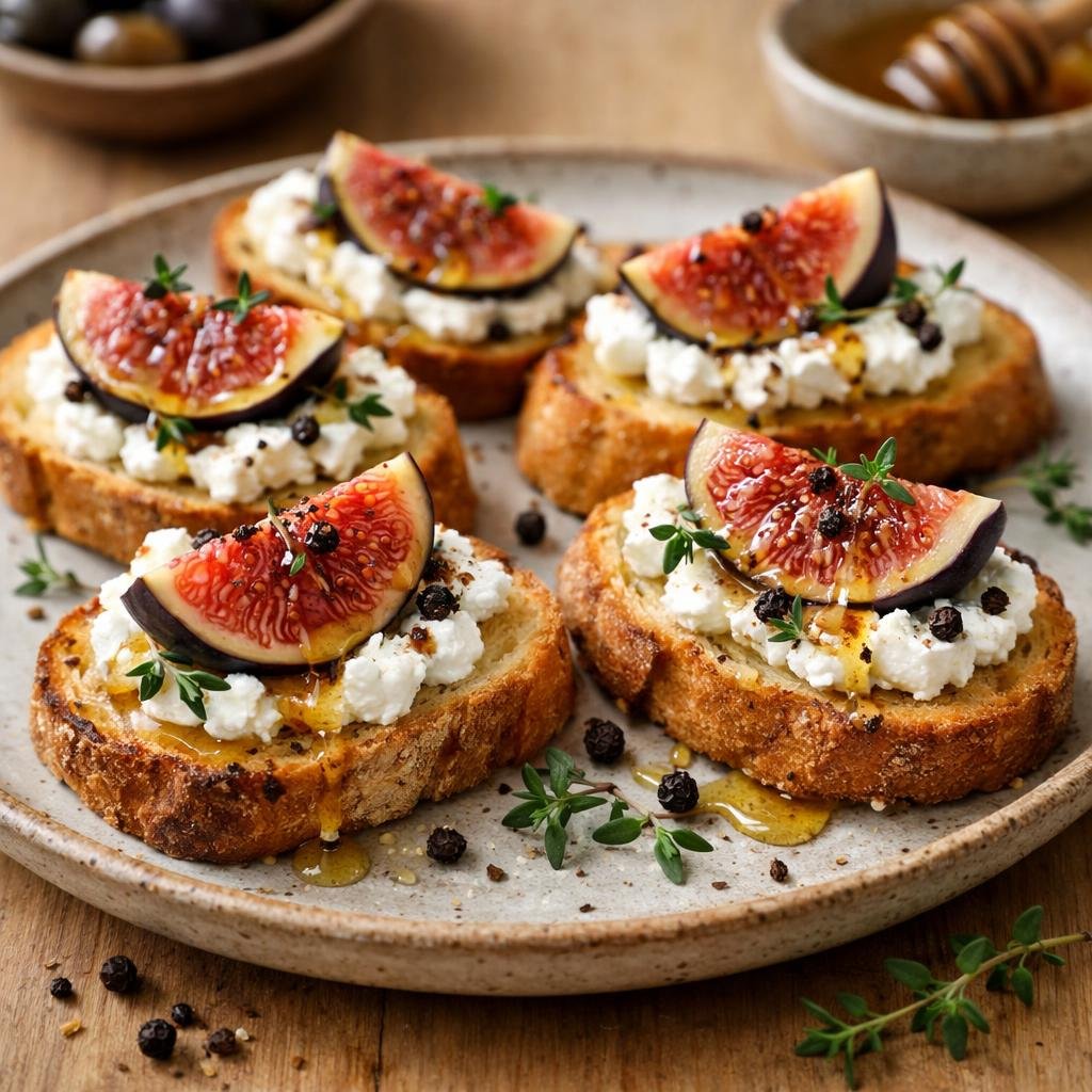 Crostini chèvre figues
