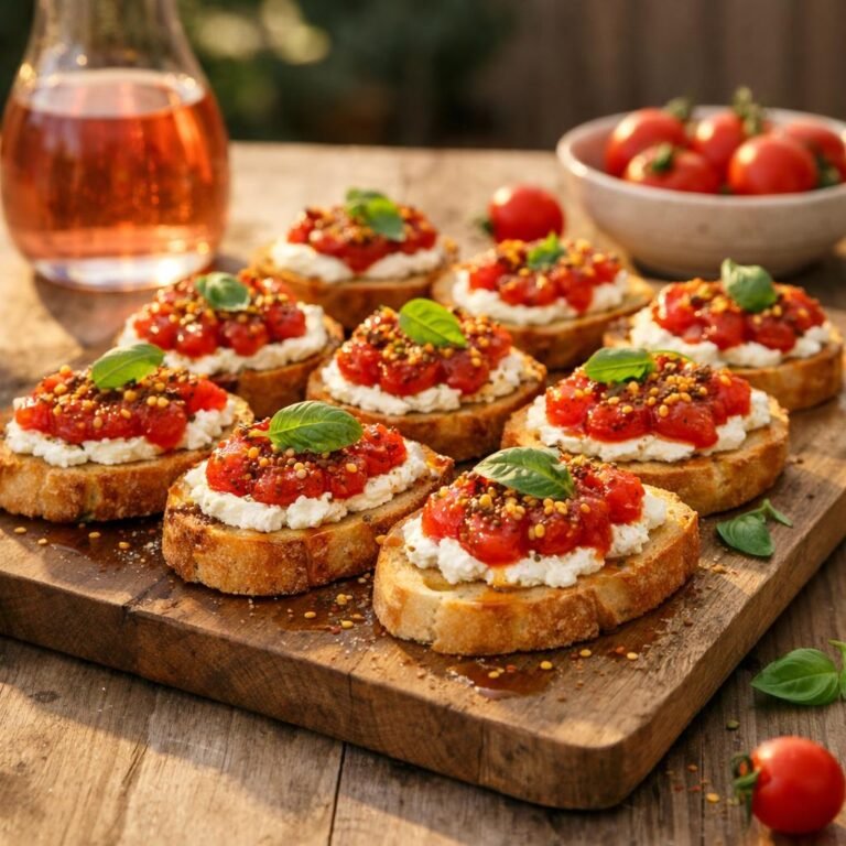 Crostini chèvre tomates