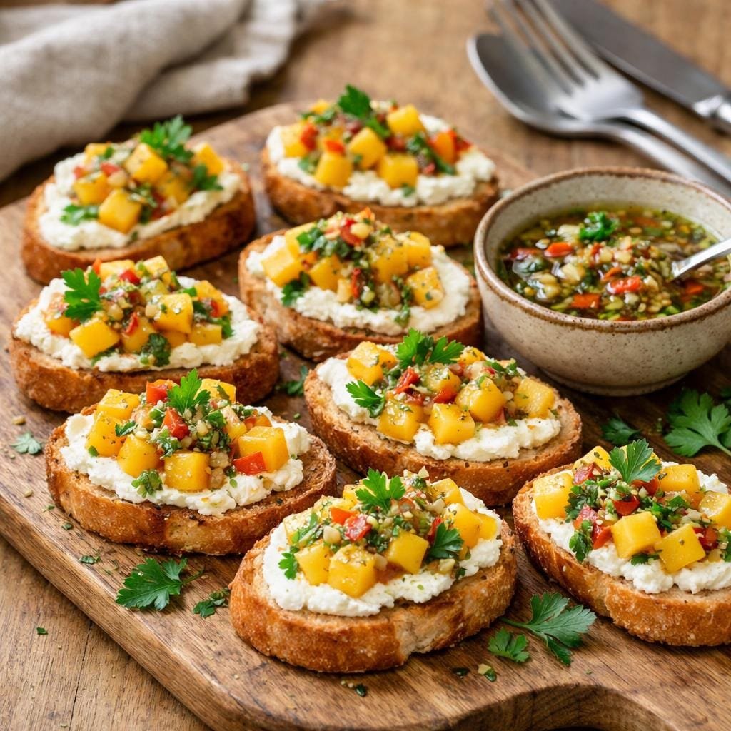 Crostini mangue chèvre