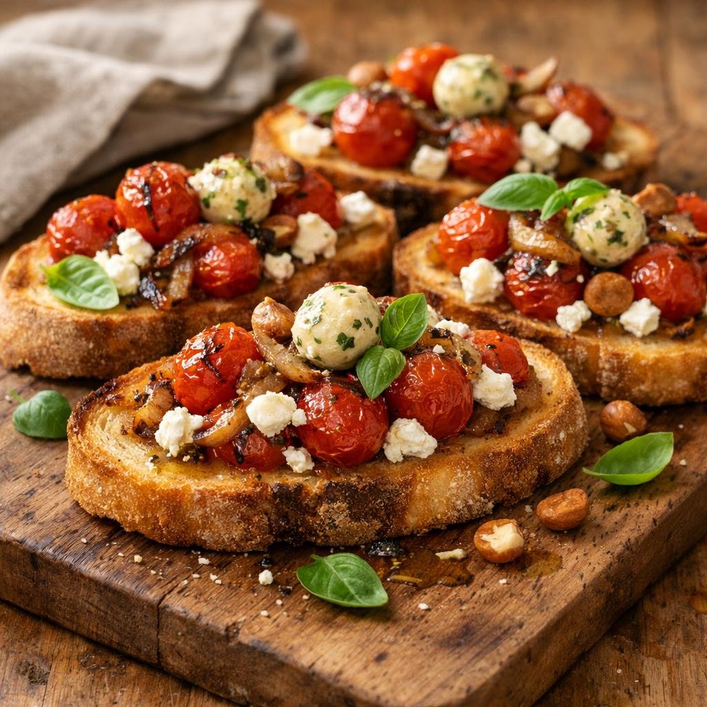Crostini tomates rôties
