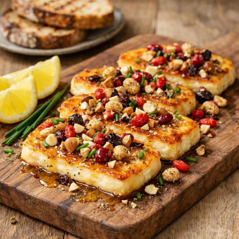 halloumi grillé miel