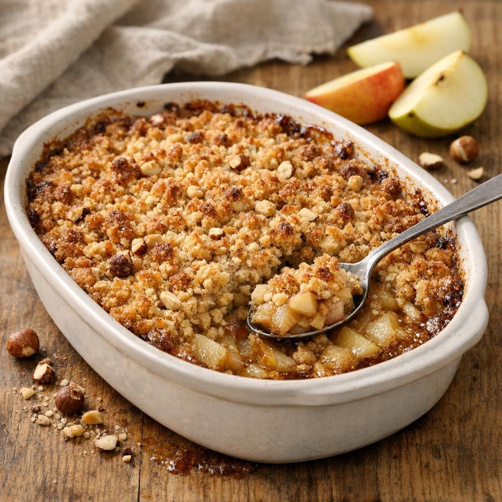 Crumble pommes et poires à l'Assemblage à Crumble (végétarien) avec Assemblage à Crumble