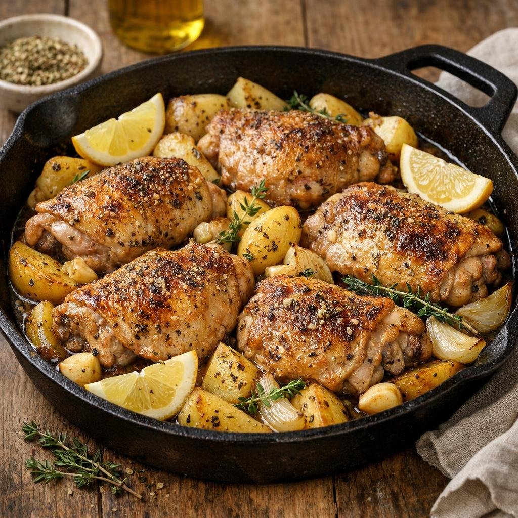 Cuisses de poulet à l'origan