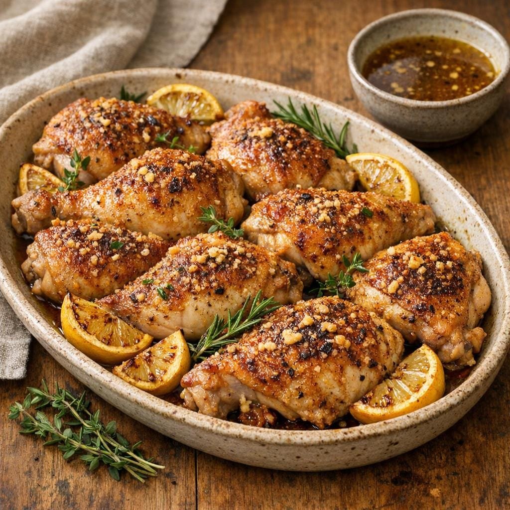 poulet au citron et ail