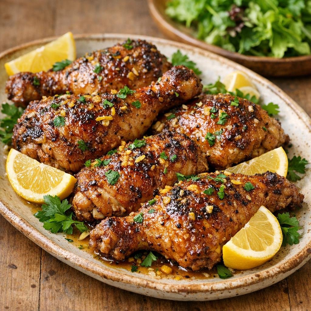 Cuisses de poulet fumées au Nokoss et au citron avec Nokoss fumé